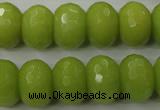 CCN935 15.5 inches 12*16mm faceted rondelle candy jade beads