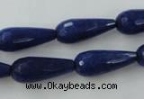 CCN979 15.5 inches 9*22mm faceted teardrop candy jade beads