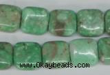 CCO115 15.5 inches 14*14mm square dyed natural chrysotine beads