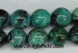 CCO145 15.5 inches 14mm round dyed natural chrysotine beads