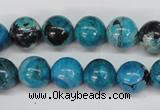 CCO164 15.5 inches 12mm round dyed natural chrysotine beads