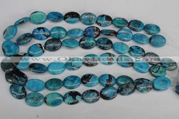 CCO180 15.5 inches 15*20mm oval dyed natural chrysotine beads