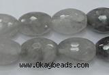 CCQ100 15.5 inches 13*18mm faceted rice cloudy quartz beads