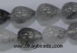 CCQ106 15.5 inches 13*18mm teardrop cloudy quartz beads wholesale