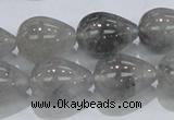 CCQ107 15.5 inches 15*20mm teardrop cloudy quartz beads wholesale