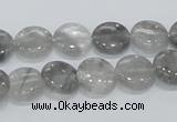 CCQ117 15.5 inches 12mm coin cloudy quartz beads wholesale