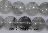 CCQ118 15.5 inches 15mm coin cloudy quartz beads wholesale