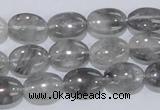 CCQ145 15.5 inches 10*14mm oval cloudy quartz beads wholesale