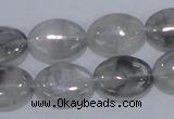 CCQ146 15.5 inches 13*18mm oval cloudy quartz beads wholesale