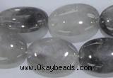 CCQ148 15.5 inches 18*25mm oval cloudy quartz beads wholesale