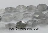 CCQ152 15.5 inches 8*12mm faceted oval cloudy quartz beads wholesale