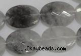 CCQ156 15.5 inches 18*25mm faceted oval cloudy quartz beads wholesale