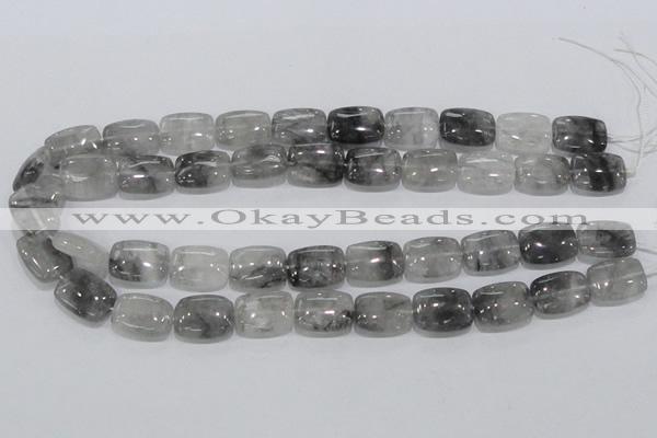 CCQ176 15.5 inches 13*18mm rectangle cloudy quartz beads wholesale