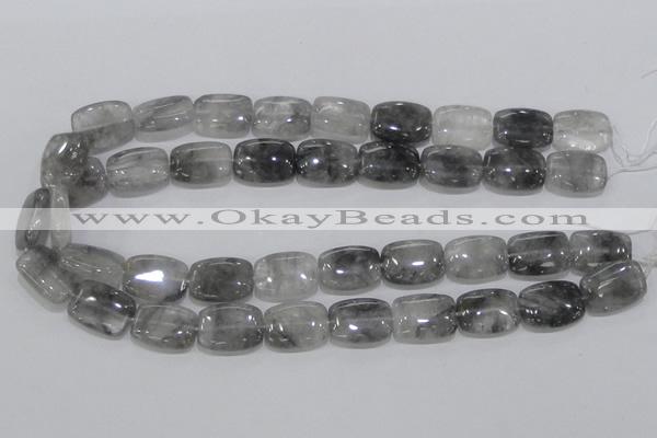 CCQ177 15.5 inches 15*20mm rectangle cloudy quartz beads wholesale