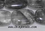 CCQ179 15.5 inches 22*30mm rectangle cloudy quartz beads wholesale