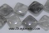 CCQ204 15.5 inches 15*15mm diamond cloudy quartz beads wholesale