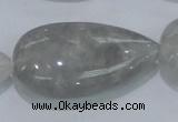 CCQ224 15.5 inches 25*45mm teardrop cloudy quartz beads wholesale