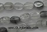 CCQ242 15.5 inches 4*6mm oval cloudy quartz beads wholesale