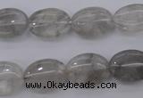 CCQ244 15.5 inches 12*16mm oval cloudy quartz beads wholesale