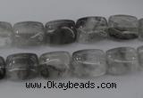 CCQ261 15.5 inches 10*12mm rectangle cloudy quartz beads