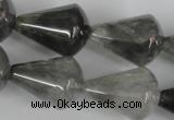 CCQ340 15.5 inches 18*25mm teardrop cloudy quartz beads wholesale