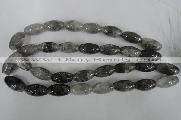 CCQ346 15.5 inches 15*25mm rice cloudy quartz beads wholesale