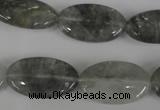 CCQ389 15.5 inches 15*25mm oval cloudy quartz beads wholesale