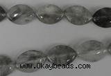 CCQ400 15.5 inches 10*15mm marquise cloudy quartz beads wholesale