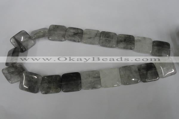 CCQ412 15.5 inches 20*20mm square cloudy quartz beads wholesale