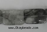 CCQ432 15.5 inches 18*25mm rectangle cloudy quartz beads wholesale