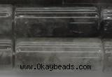 CCQ552 15.5 inches 16*40mm tube cloudy quartz beads wholesale