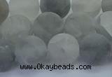 CCQ564 15.5 inches 12mm round matte cloudy quartz beads wholesale