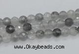 CCQ58 15.5 inches 6mm faceted round cloudy quartz beads wholesale