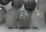 CCQ79 15.5 inches 15*20mm faceted rondelle cloudy quartz beads wholesale