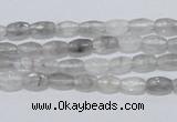 CCQ88 15.5 inches 4*7mm faceted rice cloudy quartz beads wholesale