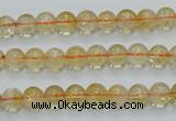 CCR02 15.5 inches 7mm round natural citrine gemstone beads wholesale