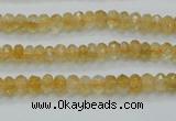 CCR07 15.5 inches 4*6mm faceted rondelle natural citrine gemstone beads