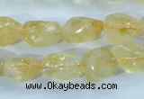 CCR101 15.5 inches 8-14mm natural citrine gemstone nugget beads