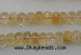 CCR161 15.5 inches 5*8mm faceted rondelle natural citrine beads