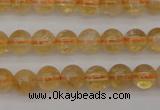 CCR165 15.5 inches 6mm round natural citrine beads wholesale