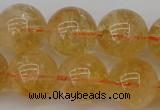 CCR169 15.5 inches 14mm round natural citrine beads wholesale