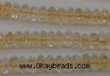 CCR171 15.5 inches 3*5mm faceted rondelle natural citrine beads