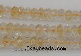 CCR172 15.5 inches 4*6mm faceted rondelle natural citrine beads