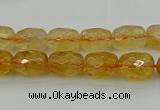 CCR178 15.5 inches 8*12mm faceted drum citrine gemstone beads