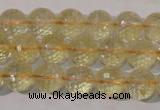 CCR203 15.5 inches 10mm faceted round natural citrine gemstone beads