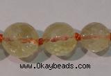 CCR210 15.5 inches 6mm - 14mm faceted round natural citrine beads