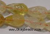 CCR212 15.5 inches 13*18mm faceted teardrop citrine gemstone beads