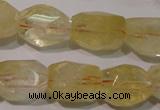 CCR215 15.5 inches 15*20mm faceted nuggets natural citrine beads