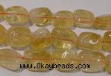 CCR218 15.5 inches 9*13mm nuggets natural citrine gemstone beads