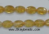 CCR22 15.5 inches 8*12mm faceted oval natural citrine gemstone beads